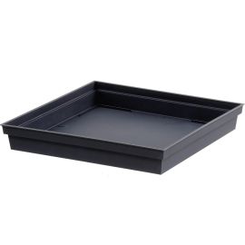 SOUCOUPE CARRÉE TOSCANE 32,6 CM GRIS ANTHRACITE EN POLYPROPYLÈNE EDA