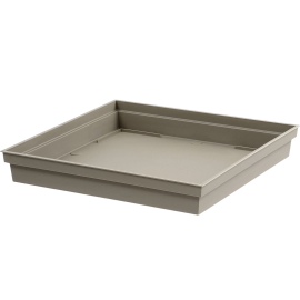 SOUCOUPE CARRÉE TOSCANE 32,6 CM TAUPE EN POLYPROPYLÈNE EDA