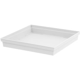SOUCOUPE CARRÉE TOSCANE 32,6 CM BLANC EN POLYPROPYLÈNE EDA