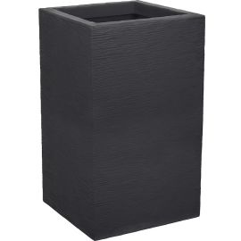 POT CARRÉ HAUT EN POLYPROPYLÈNE GRAPHIT UP 29,5 CM ANTHRACITE 36 L EDA