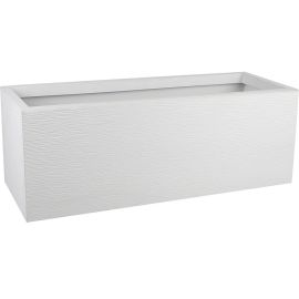 JARDINIÈRE RECTANGULAIRE EN POLYPROPYLÈNE GRAPHIT UP 79 CM BLANC CÉRUSÉ 57 L EDA