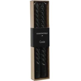 SET DE 2 BOUGIES LONGUES DÉCORATIVES VERTES 20 CM