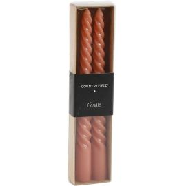 SET DE 2 BOUGIES LONGUES DÉCORATIVES ORANGES 20 CM