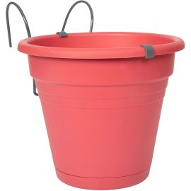 POT AVEC CROCHET EN PLASTIQUE ROSE 20 CM EXTÉRIEUR