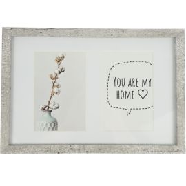 CADRE PHOTO DOUBLE PASSE-PARTOUT PIERRE 10X15 CM EN BOIS MDF FSC