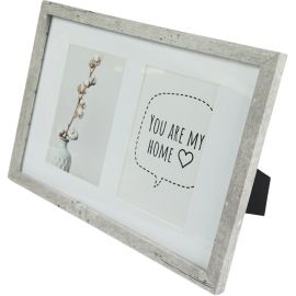 CADRE PHOTO DOUBLE PASSE-PARTOUT PIERRE 10X15 CM EN BOIS MDF FSC