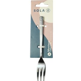 LOT DE 3 FOURCHETTES À GÂTEAU 13,5 CM EN ACIER INOXYDABLE MANCHE MARTELÉ MONTANA