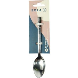 LOT DE 3 CUILLÈRES À CAFÉ 14 CM EN ACIER INOXYDABLE MANCHE MARTELÉ MONTANA