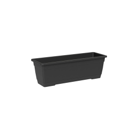JARDINIÈRE RECTANGULAIRE BIRKA 40 CM ANTHRACITE AVEC SOUCOUPE INTÉGRÉE TERA