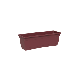 JARDINIÈRE RECTANGULAIRE BIRKA 40 CM RAISIN ROUGE AVEC SOUCOUPE INTÉGRÉE TERA
