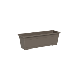 JARDINIÈRE RECTANGULAIRE BIRKA 40 CM SABLE AVEC SOUCOUPE INTÉGRÉE TERA