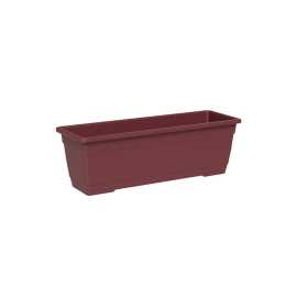 JARDINIÈRE RECTANGULAIRE BIRKA 50 CM RAISIN ROUGE AVEC SOUCOUPE INTÉGRÉE TERA