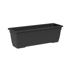 JARDINIÈRE RECTANGULAIRE BIRKA 60 CM ANTHRACITE AVEC SOUCOUPE INTÉGRÉE TERA