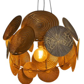 PLAFONNIER MARYLU LED EN MÉTAL DORÉ 59 CM DESIGN ÉLÉGANT