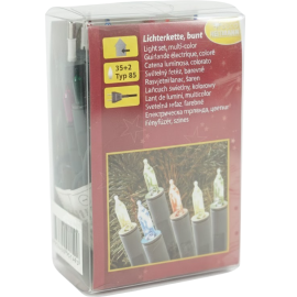 GUIRLANDE LUMINEUSE DE NOËL 35 LAMPES MULTICOLORES AVEC PRISE 9,6 M