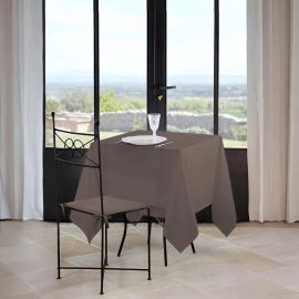 NAPPE CARRÉE NELSON 180 X 180 CM TAUPE POLYESTER