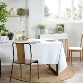 NAPPE RECTANGULAIRE NELSON 145X200 CM BLANC POLYESTER