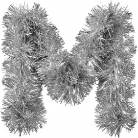 GUIRLANDE ARGENTÉE 20 CM x 2 M POUR DÉCORATION DE NOËL ÉTINCELANTE