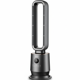 VENTILATEUR CHAUFFANT 2000W WIND MASTER MEGALIFE NOIR AVEC TÉLÉCOMMANDE ET AFFICHAGE