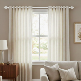 KIT DE TRINGLE À RIDEAUX EXTENSIBLE 210 À 380 CM DIAMÈTRE 19 MM AVEC EMBOUTS AMAZONIA BLANC MAT