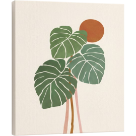 TABLEAU IMPRIMÉ FLEUR SUR TOILE 30 CM X 40 CM ARTISANAL ET MODERNE