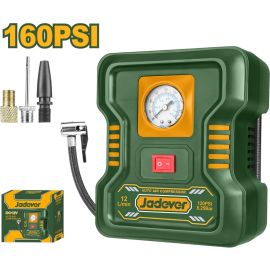 COMPRESSEUR D’AIR PORTABLE POUR VOITURE ALIMENTATION 12 VOLTS JADEVER