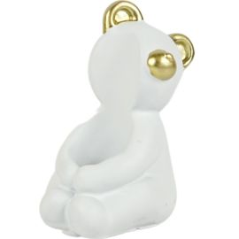 BOUGEOIR DÉCORATIF BEAR COULEUR DORÉE EN CIMENT 8 CM