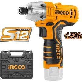 VISSEUSE À PERCUSSION SANS FIL 12 V INGCO AVEC 2 BATTERIES 1,5 AH ET PORT DE CHARGE USB TYPE-C SANS CHARGEUR