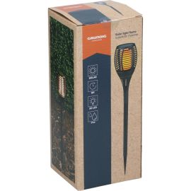 LAMPE SOLAIRE DE JARDIN EFFET FLAMME LED GRUNDIG 9 X 59 CM ÉCLAIRAGE EXTÉRIEUR COLORIS NOIR
