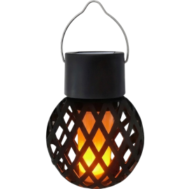 LANTERNE SOLAIRE BOULE DE JARDIN GRUNDIG 7 X 9 CM ÉCLAIRAGE EXTÉRIEUR LED LUMIÈRE CHAUDE COLORIS NOIR