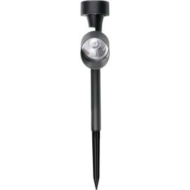 SPOT SOLAIRE À PIQUER POUR JARDIN GRUNDIG 5,5 X 36,5 CM ÉCLAIRAGE EXTÉRIEUR LED BLANC CHAUD COLORIS NOIR