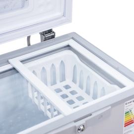 CONGÉLATEUR COFFRE 100 LITRES AVEC THERMOSTAT RÉGLABLE ET SERRURE NEWTEC
