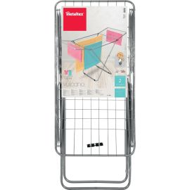 SÉCHE-LINGE VERTICAL VOLCAN METALTEX 18 MÈTRES AVEC SÉCURITÉ ENFANT ARGENT