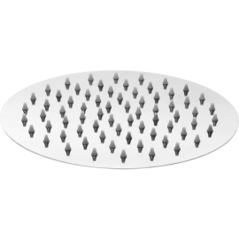 POMME DE DOUCHE RONDE ULTRA PLATE EN ACIER INOXYDABLE 30 CENTIMÈTRES CHROMÉE