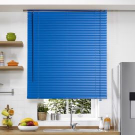 STORE VÉNITIEN EN VINYLE BLEU 90 X 160 CENTIMÈTRES LAMES 25 MILLIMÈTRES