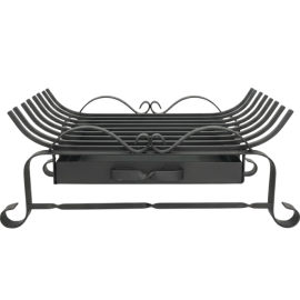 COQUILLE DE CHEMINÉE EN FER FORGÉ NOIR