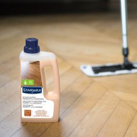 ENTRETIEN PARQUETS CIRÉS ET VITRIFIÉS STARWAX 1 L NETTOYANT HAUTE BRILLANCE POUR SOLS STRATIFIÉS ET PARQUETS SANS RINÇAGE