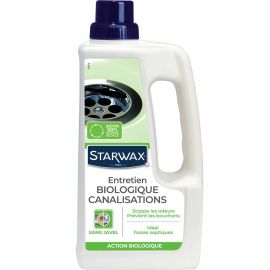 ENTRETIEN BIOLOGIQUE POUR CANALISATIONS ET FOSSES SEPTIQUES 1 LITRE SANS JAVEL
