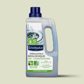 DÉBOUCHEUR BIOLOGIQUE LIQUIDE POUR CANALISATIONS 1 LITRE SANS SOUDE ET SANS ACIDE