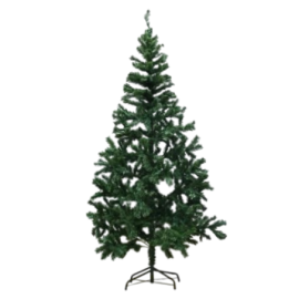 SAPIN VERT COLMAR 210 CM AVEC 600 TÊTES DE 7CM ET PIED EN MÉTAL
