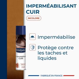 AÉROSOL STARWAX IMPERMÉABILISANT ANTI TACHES POUR CUIR DAIM ET NUBUCK SPRAY 300 ML
