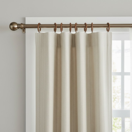 LOT DE 10 ANNEAUX BOIS TEINTE CHÊNE POUR RIDEAUX DIAMÈTRE 28 CM