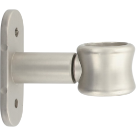 LOT DE 2 SUPPORTS SIMPLES POUR TRINGLE À RIDEAUX 50 MM EN ZINC ARGENT MAT