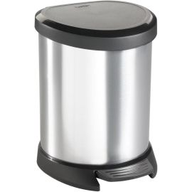 POUBELLE À PÉDALE 5 LITRES EN ACIER INOXYDABLE AVEC SEAU INTÉRIEUR AMOVIBLE CURVER