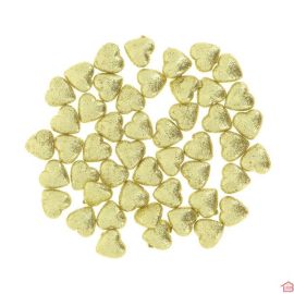 DÉCORATION DE TABLE FORME BOULE ET COEUR DORE X50