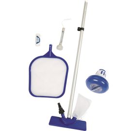 SET COMPLET D'ACCESSOIRES POUR ENTRETIEN ET NETTOYAGE DE PISCINE