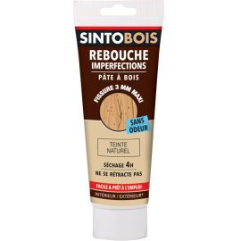 PÂTE À BOIS TEINTE NATURELLE À L’EAU POUR PETITS TROUS ET FISSURES 250 G SINTOBOIS