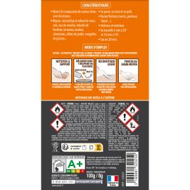 MASTIC DE RÉPARATION SOLS ET MURS SINTOPIERRE TRES RÉSISTANT BLANC 280G