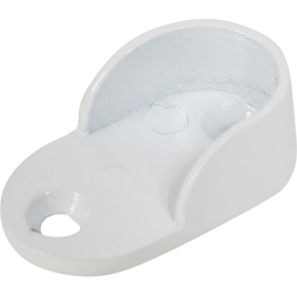 NAISSANCE DOUBLE POUR TRINGLE À RIDEAU EN ZINC DIAMÈTRE 16 MM COLORIS BLANC