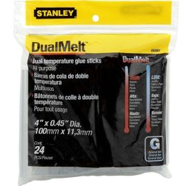 BÂTONS DE COLLE THERMOFUSIBLE STANLEY 100 MM DIAMÈTRE 11,3 MM BOÎTE DE 24 PIÈCES